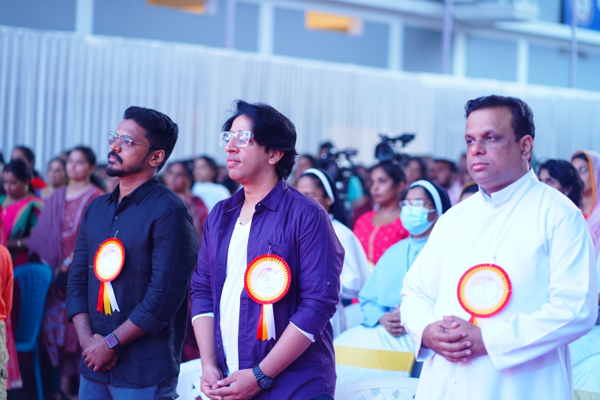 Guests at a school celebration